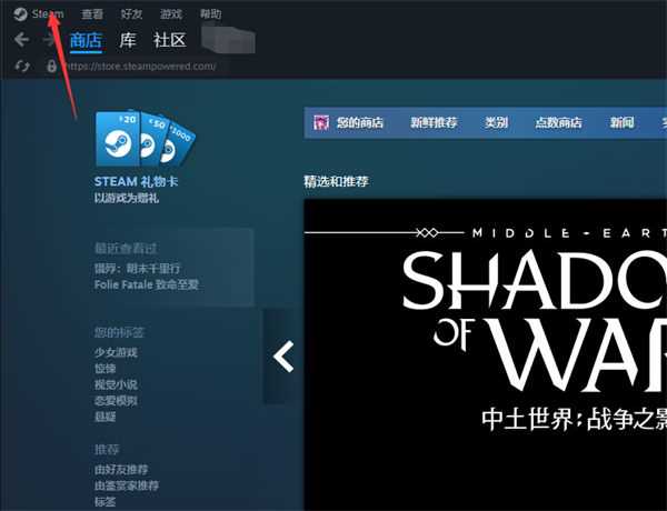 steam低带宽模式咋么设置